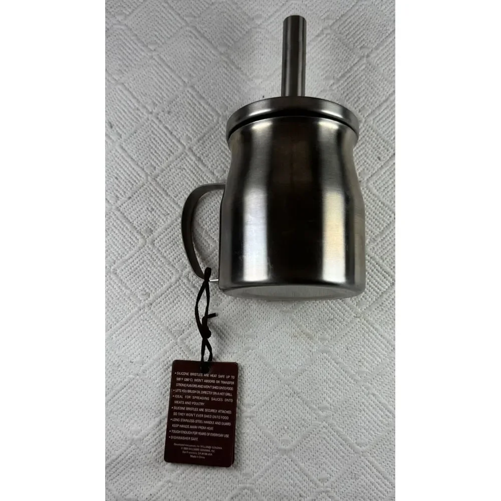 Williams-Sonoma Stainless Steel BBQ Sauce Pot Handle & Silicone Basting Brush‎